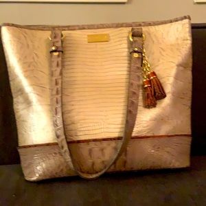 Brahmin Asher Umbra Tote metallic gold